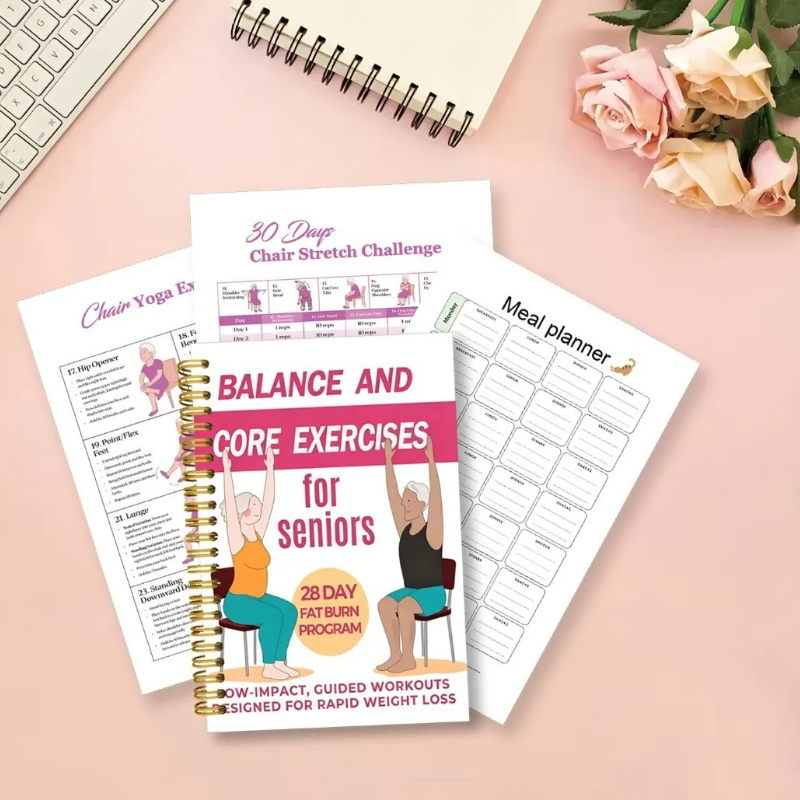 Yoga Fitness Journal - 노인을 위한 의자 요가 운동 노트