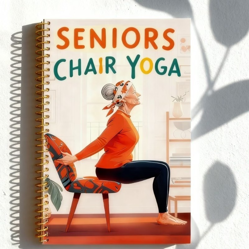 노인을 위한 의자 요가 운동 노트 50페이지 좌식 요가 - Yoga Fitness Journal 리뷰 및 가격